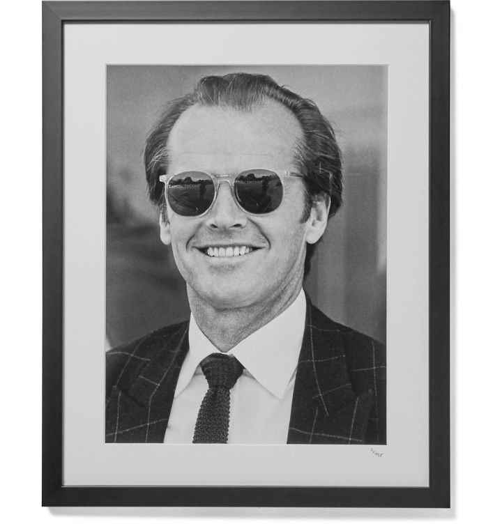 Photo: Sonic Editions - Framed 1981 Jack Nicholson Cannes Print, 16" x 20" - Black