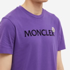 Moncler Men's Text Logo T-Shirt in Purple