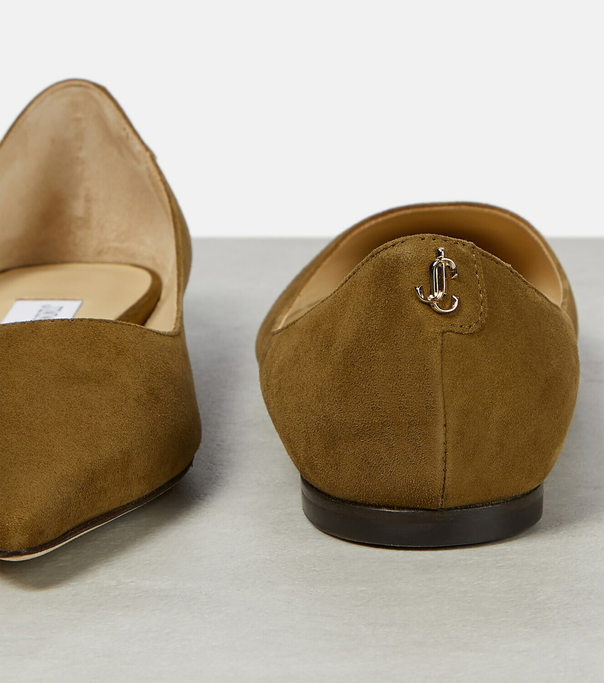 Jimmy Choo Black Leather Dome Studs Mirele Ballet Flat