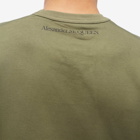 Alexander McQueen Men's Orchid Print Crew Sweat in Khaki/Black