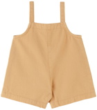 TINYCOTTONS Baby Orange Denim Dungarees