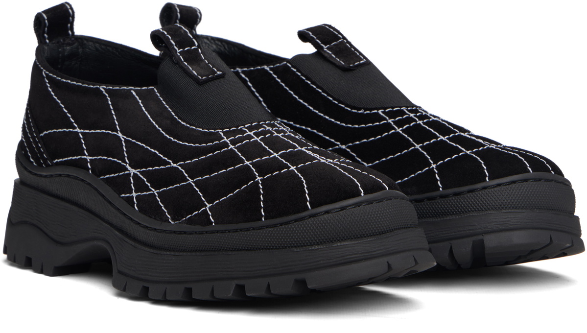 Nicole Saldaña Black Sacha Suede Sneakers
