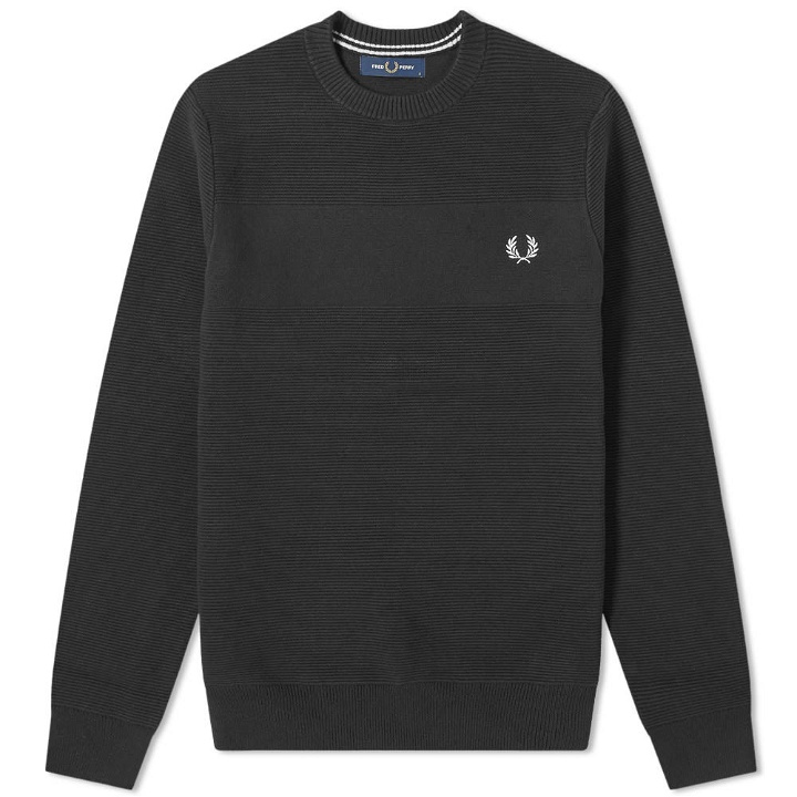 Photo: Fred Perry Authentic Textured Stripe Crew Knit