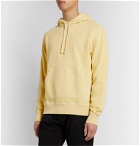 Officine Generale - Olivier Garment-Dyed Loopback Cotton-Jersey Hoodie - Yellow