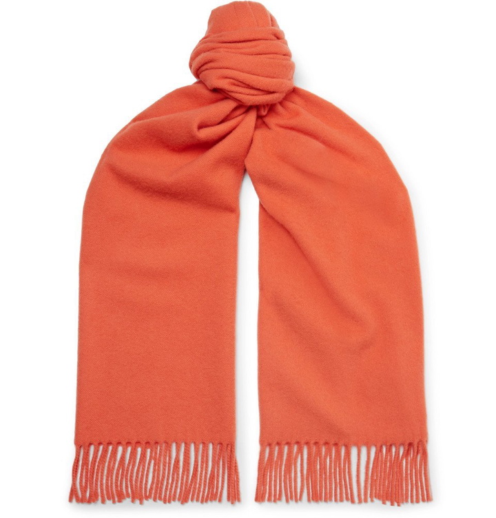 Photo: Acne Studios - Canada Narrow Fringed Wool Scarf - Orange