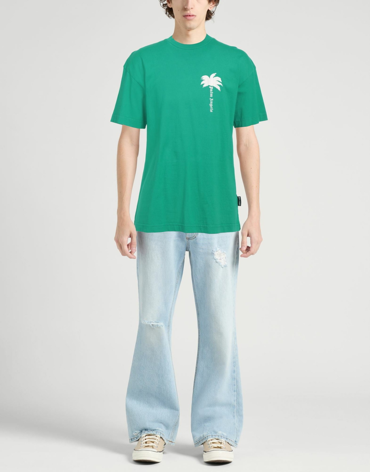Palm Angels Mens T-shirt in Green