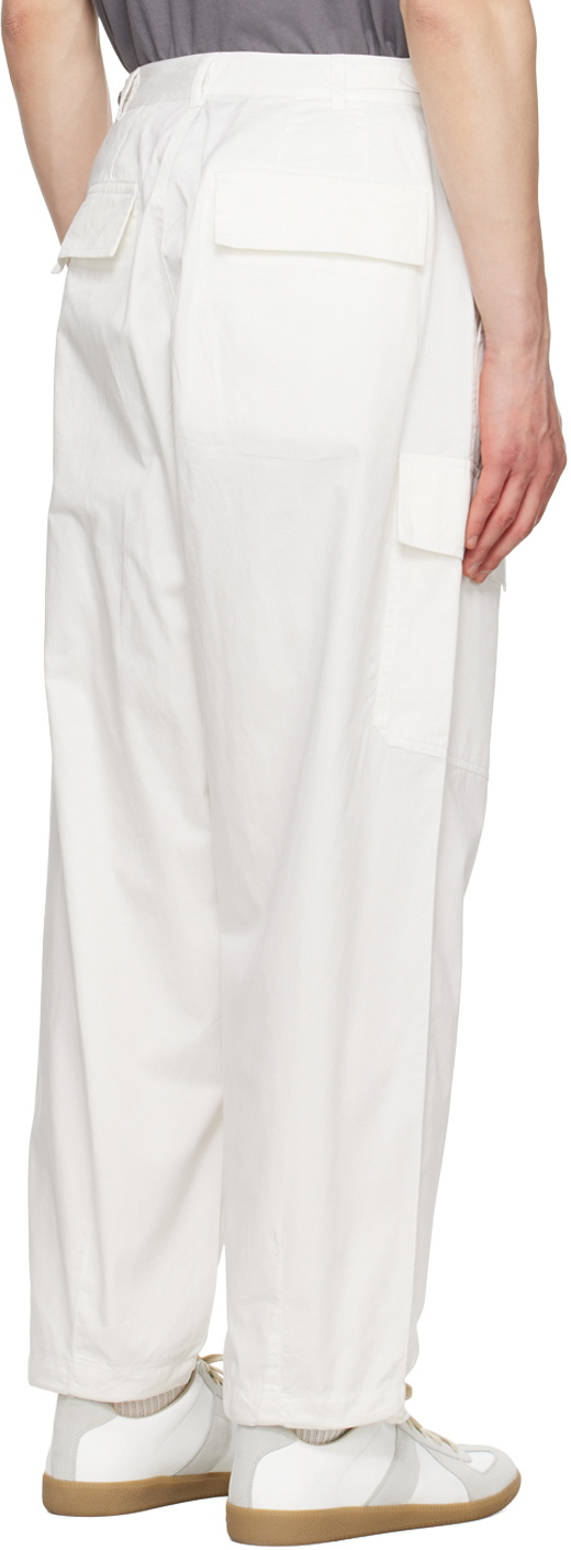 Universal Works White Loose Cargo Pants Universal Works