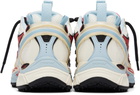 Off-White White & Blue 'Be Right Back' Mesh Sneakers