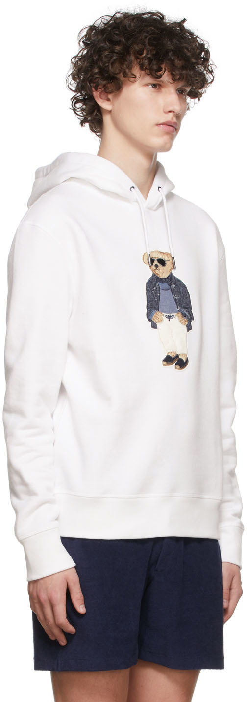 Ralph Lauren Purple Label White Polo Bear Hoodie