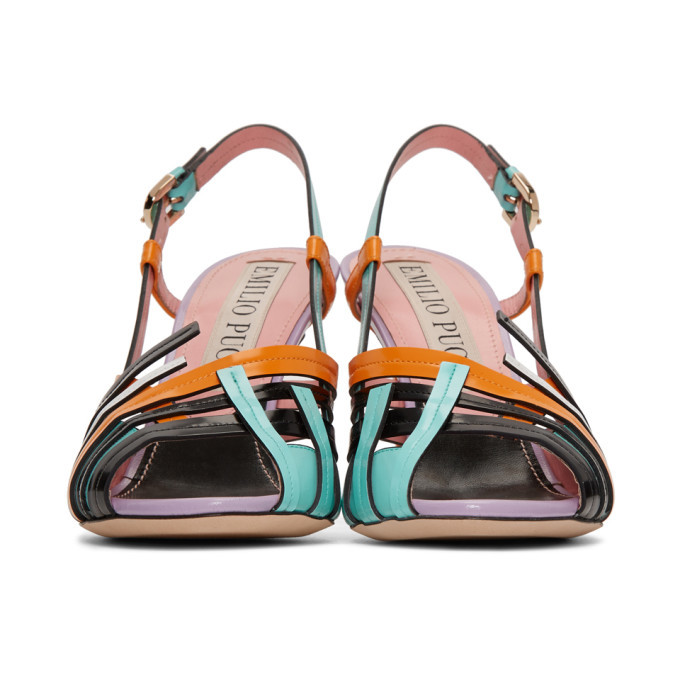 Emilio Pucci Multicolor Strappy Heeled Sandals Emilio Pucci