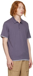 Vince Purple Double Layer Polo