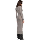 Rick Owens Taupe Tower Rib LS Midi Dress