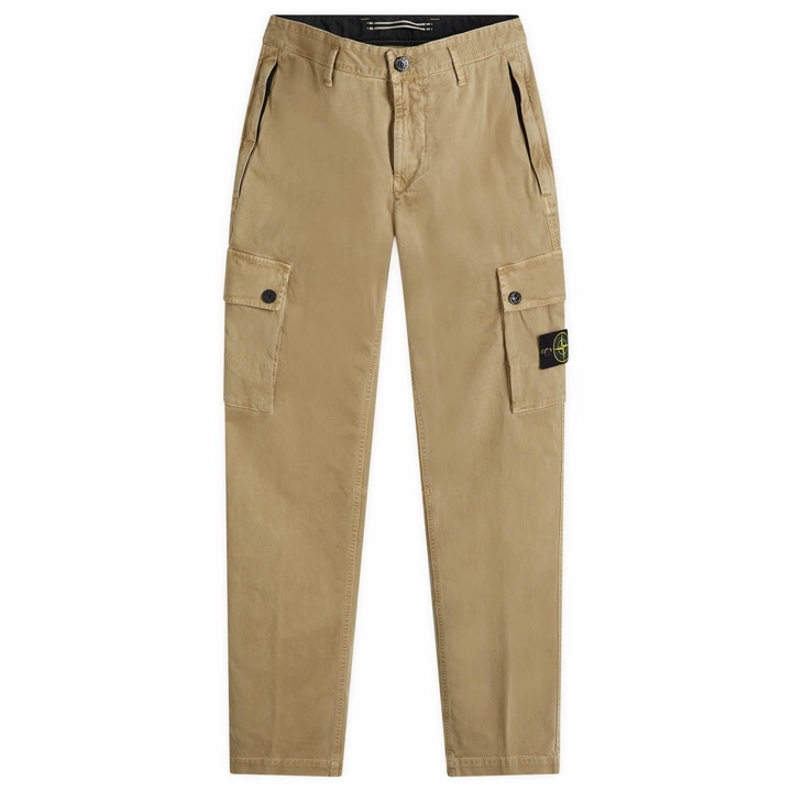 Photo: Stone Island Men's Brushed Cotton Canvas Cargo Pants in Biscuit