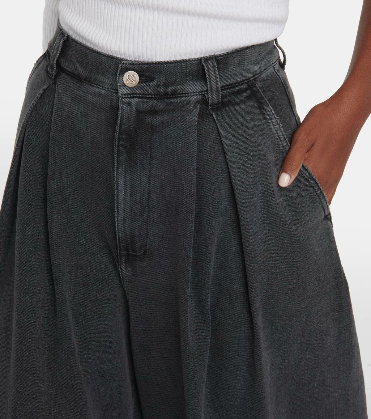 Giuseppe di Morabito Oversized pleated wide-leg jeans