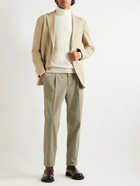 Kiton - Slim-Fit Unstructured Cotton-Blend Jersey Blazer - Neutrals