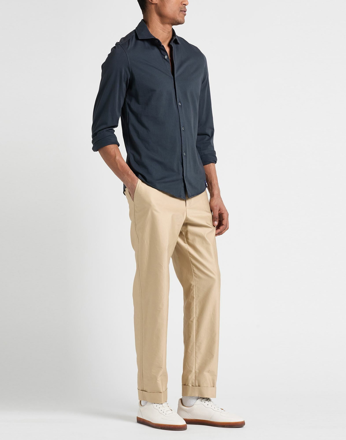 Drumohr Mens Shirt in Midnight blue
