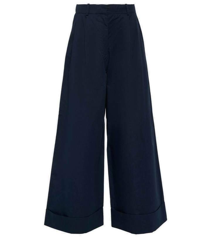 Photo: CO Cotton and silk poplin wide-leg pants