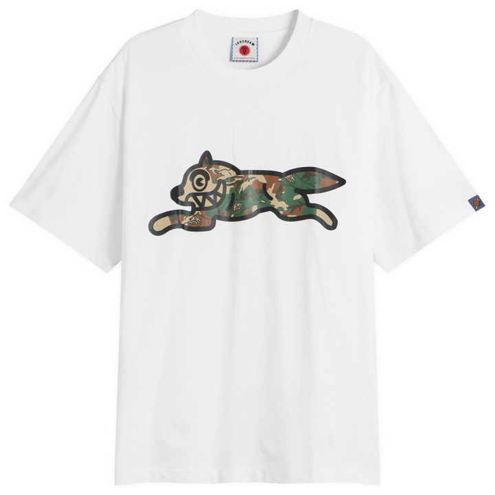 Photo: ICECREAM Men's Camo Running Dog Woodland T-Shirt in White