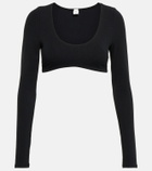 Alo Yoga Ribbed-knit crop top