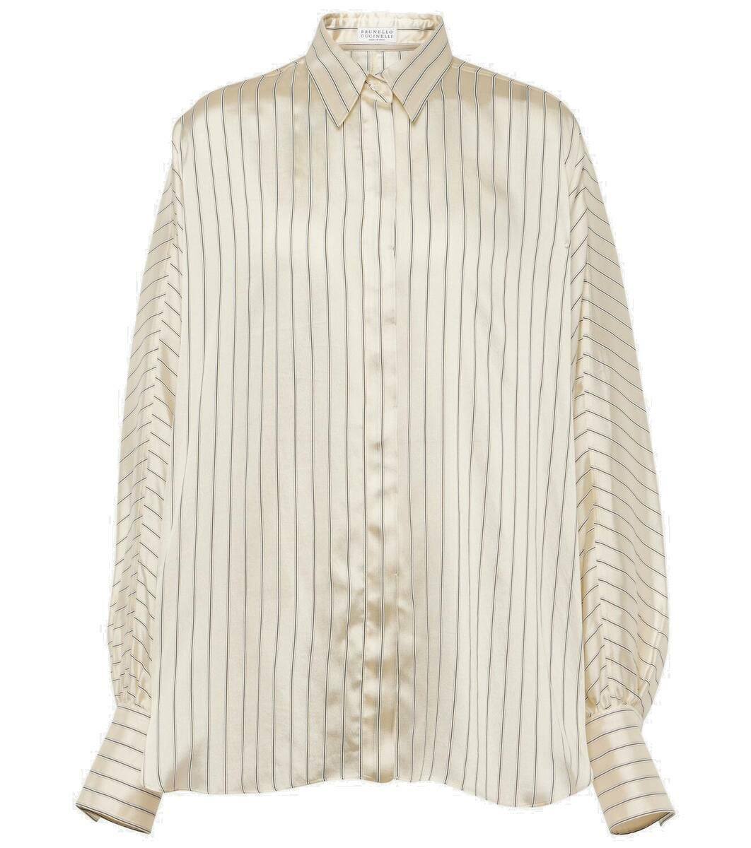 Brunello Cucinelli Striped satin blouse Brunello Cucinelli