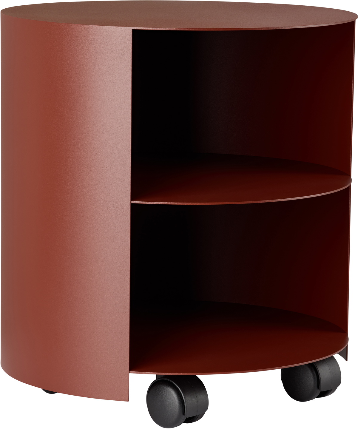 HEM Brown Hide Side Table