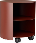 HEM Brown Hide Side Table