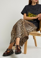 Ganni Everyday Butterfly Crocodile-effect Mary Jane Shoes Brown