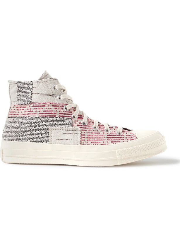 Photo: CONVERSE - Chuck 70 Patchwork Tweed High-Top Sneakers - Gray - 5