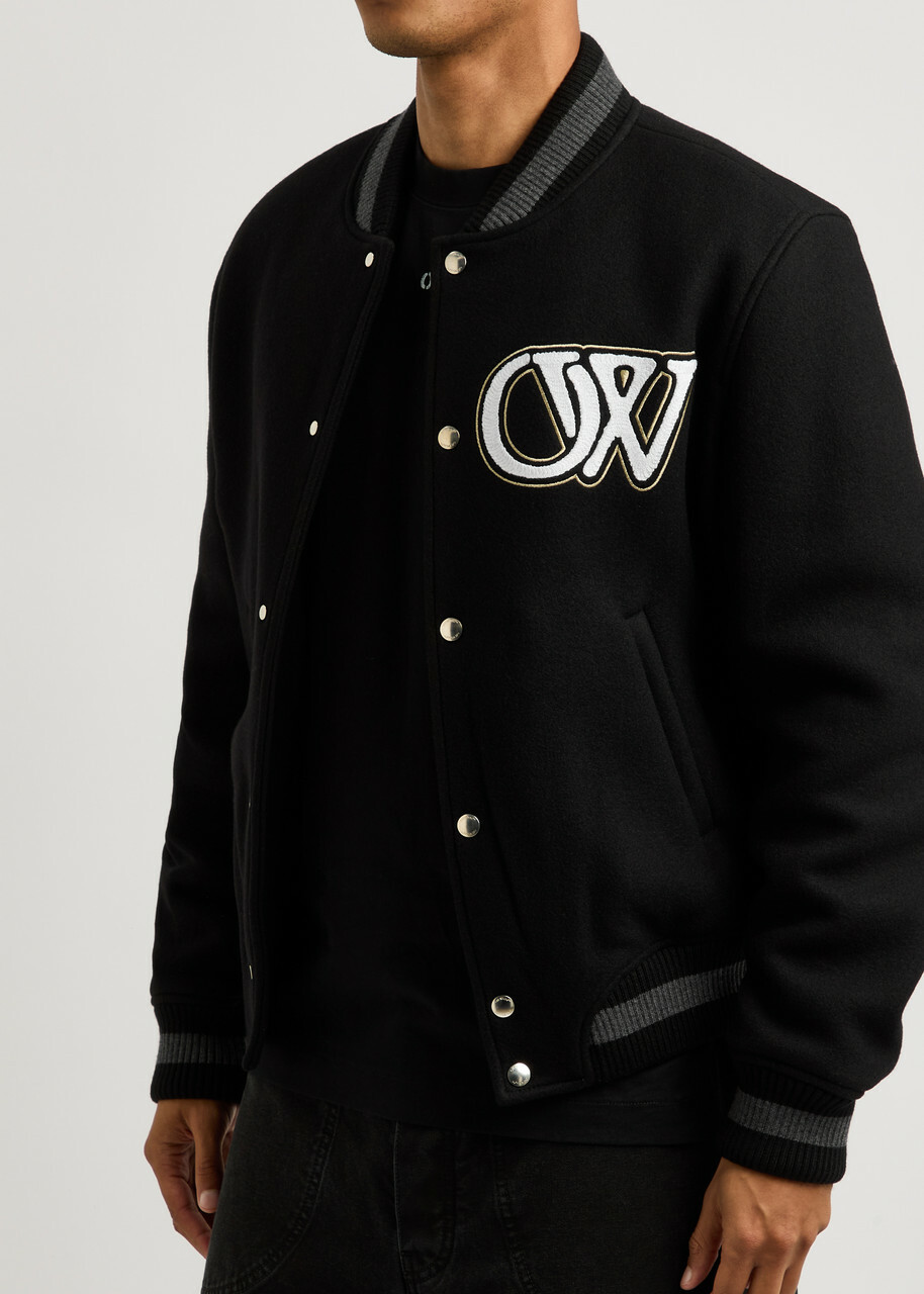 [MARITHE]★WOOL BLENDED VARSITY JACKET WOOL BLENDED VARSITY JACKET oatmeal - MARITHE FRANCOIS GIRBAUD