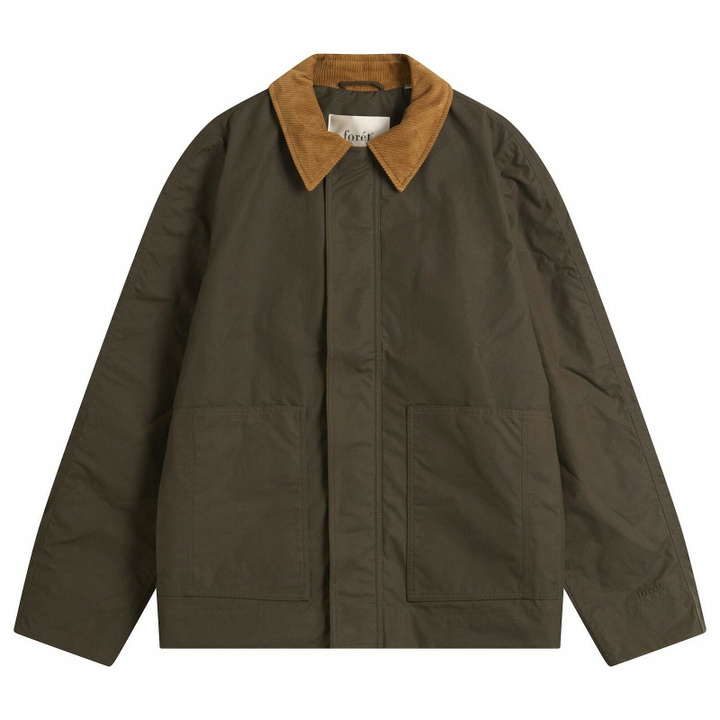 Photo: Foret Men's Aspen Oilskin Jacket in Army