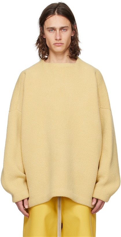 Photo: Fear of God Yellow Crewneck Sweater
