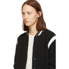 Givenchy Black and White Wool 4G Bomber Jacket