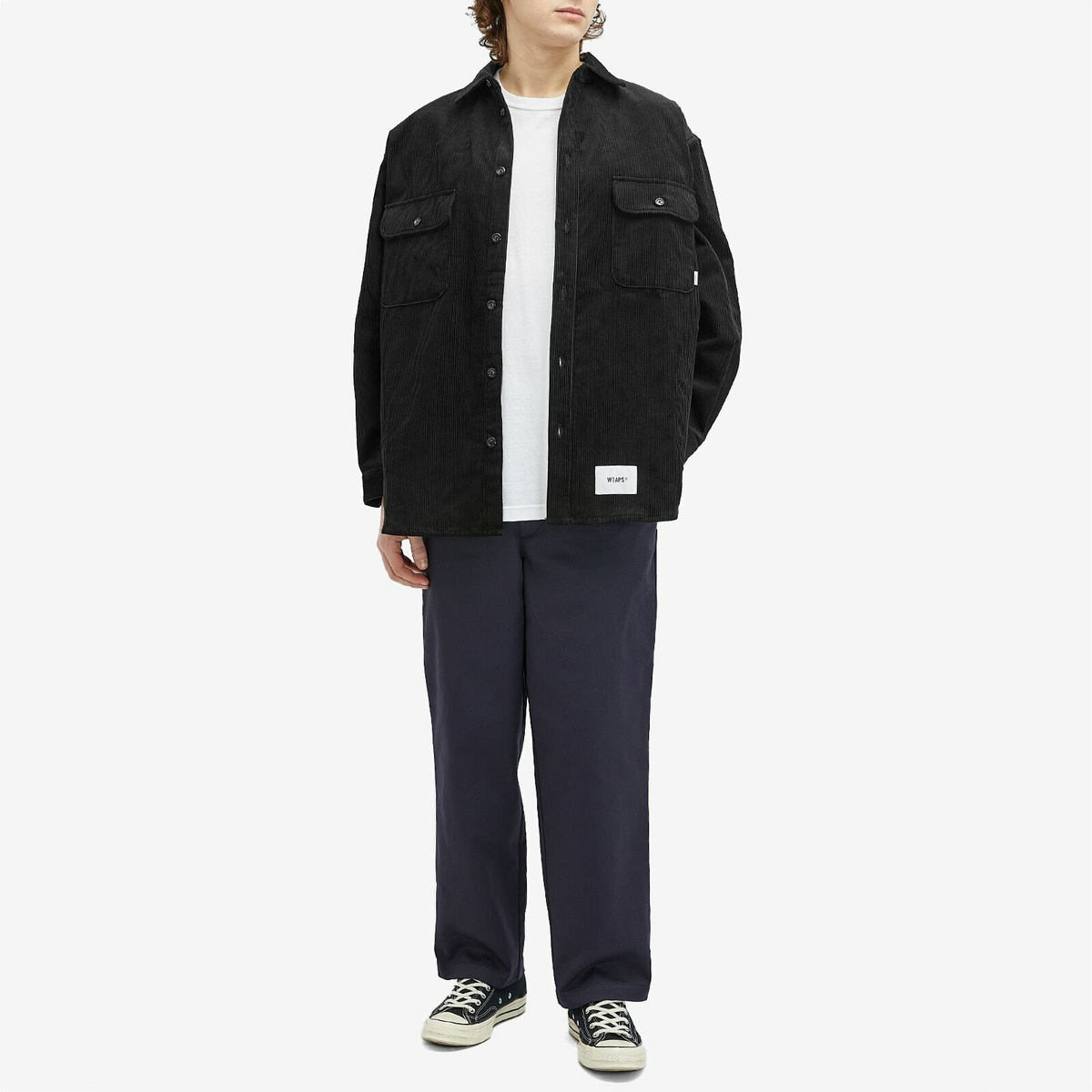 WTAPS Men's 14 Corduroy Overshirt in Black WTAPS