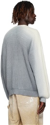 Heron Preston Gray Gradient Sweater
