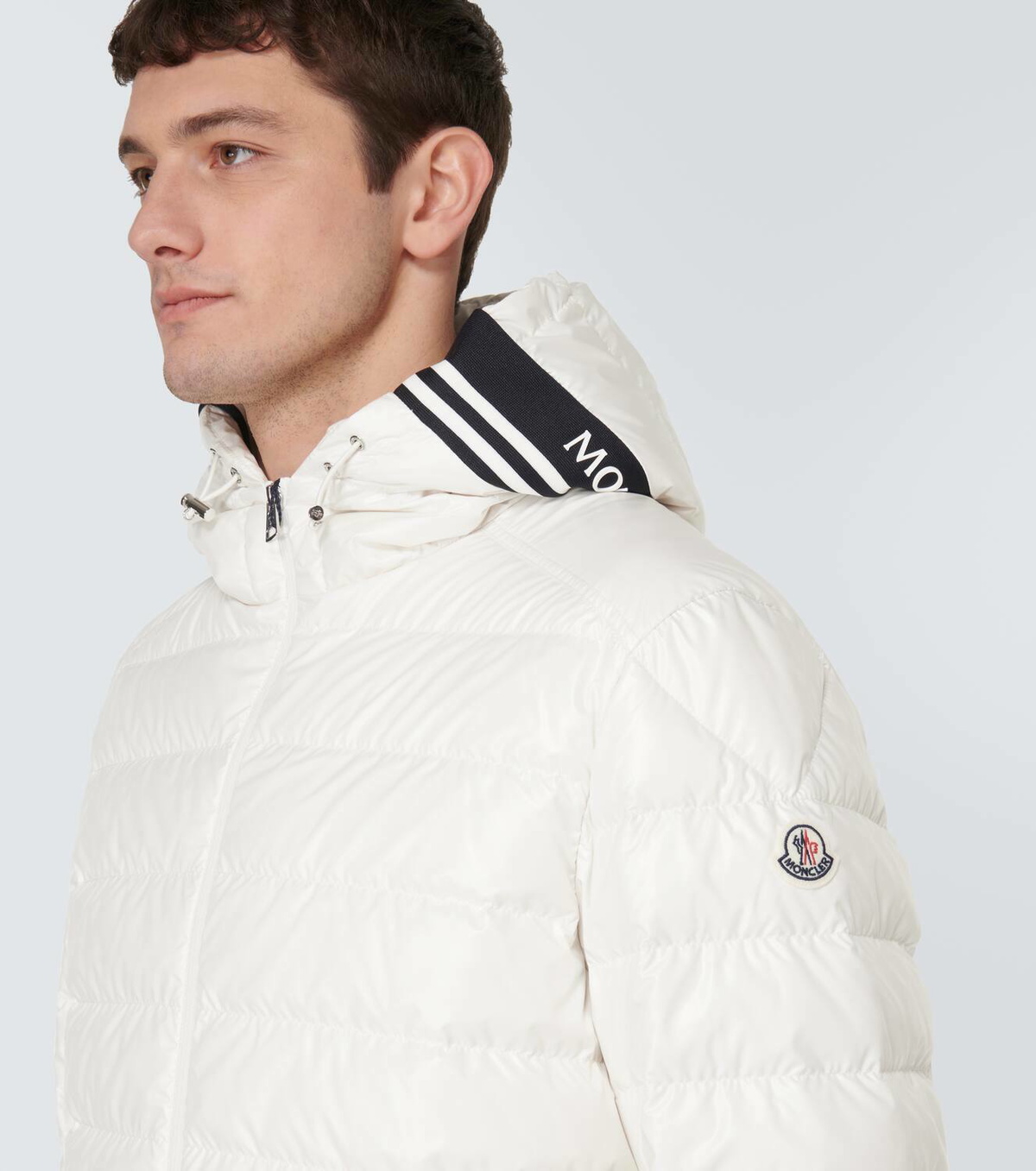 【最終値下げ】Moncler ギャザー　フリル　ナイロンジャケット　ホワイト White Glareins Braided Trim Hooded Short Down Jacket - Short Down