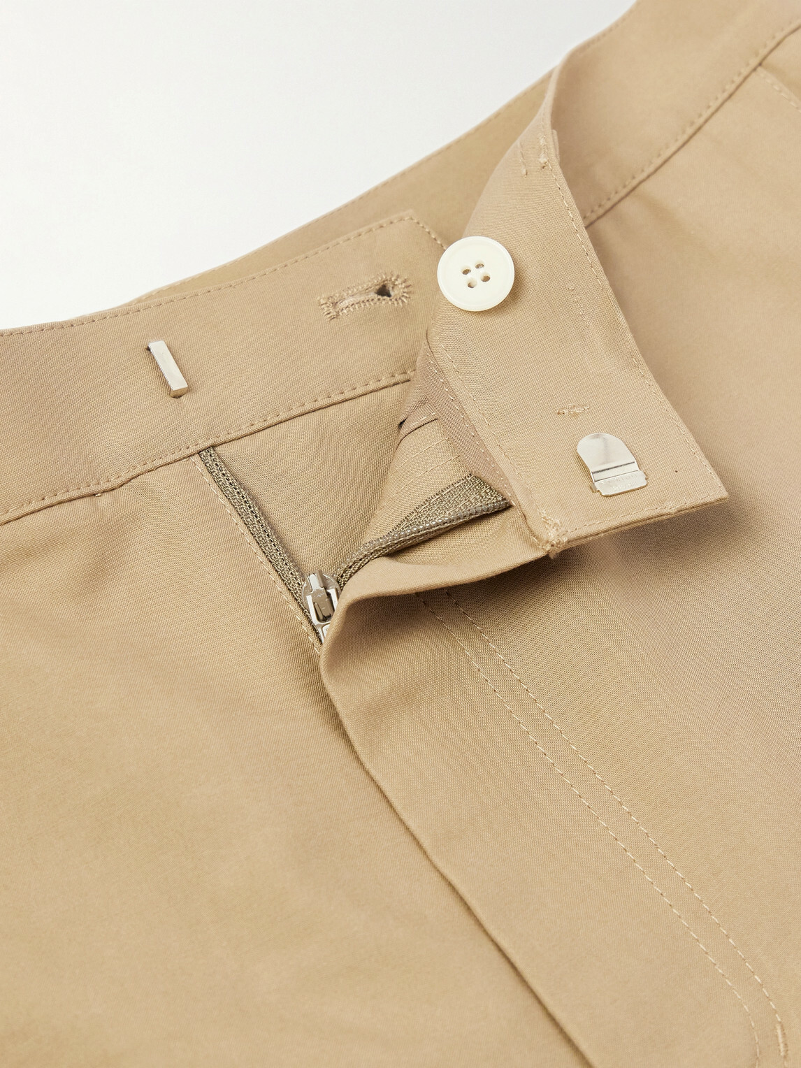 Amomento - Tapered Pleated Cotton Trousers - Neutrals