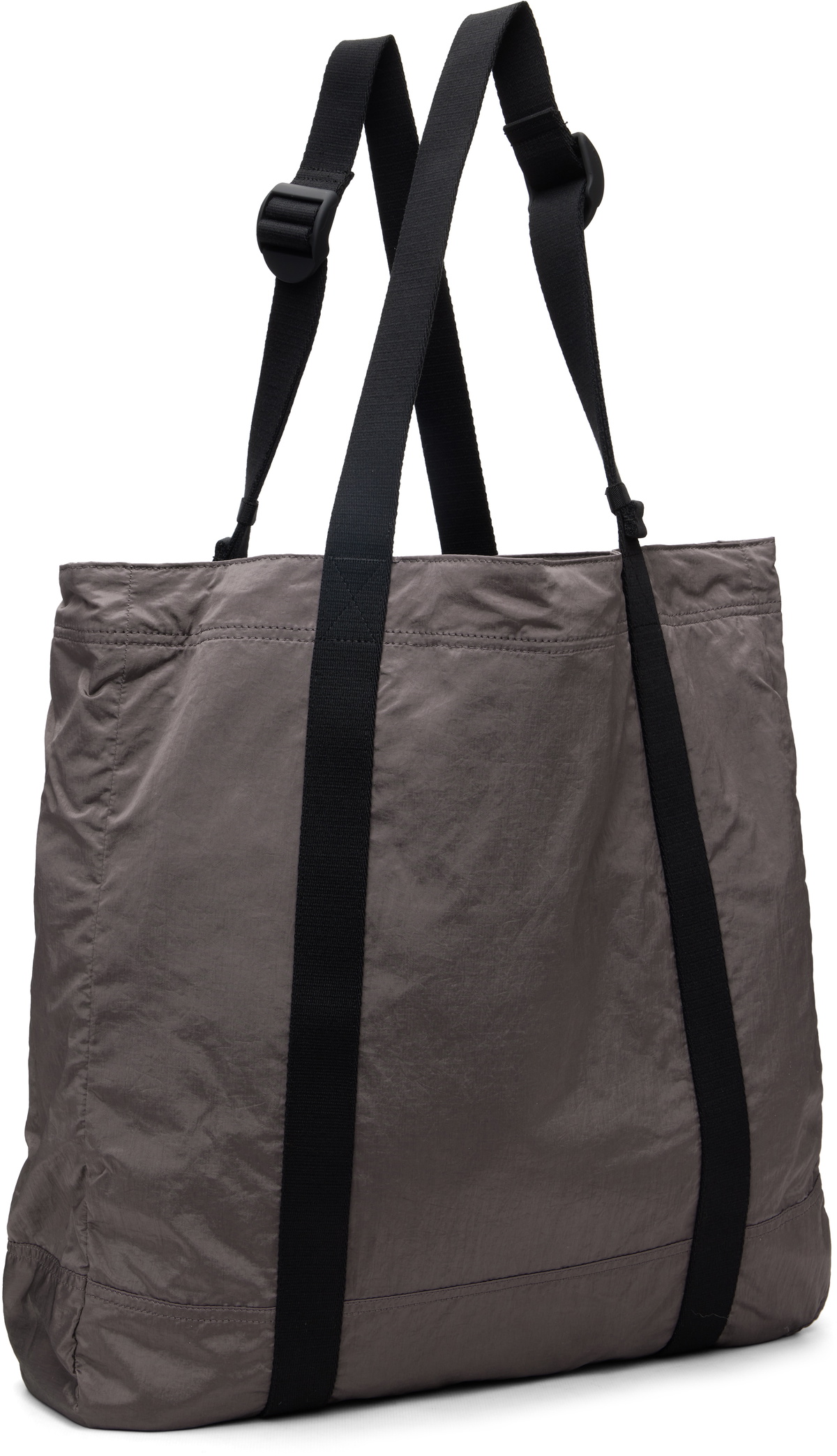 Stone Island Gray 9200012 Coated Nylon Metal ECONYL Tote
