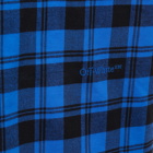 Off-White Men's Checked Flannel Overshirt in Blue