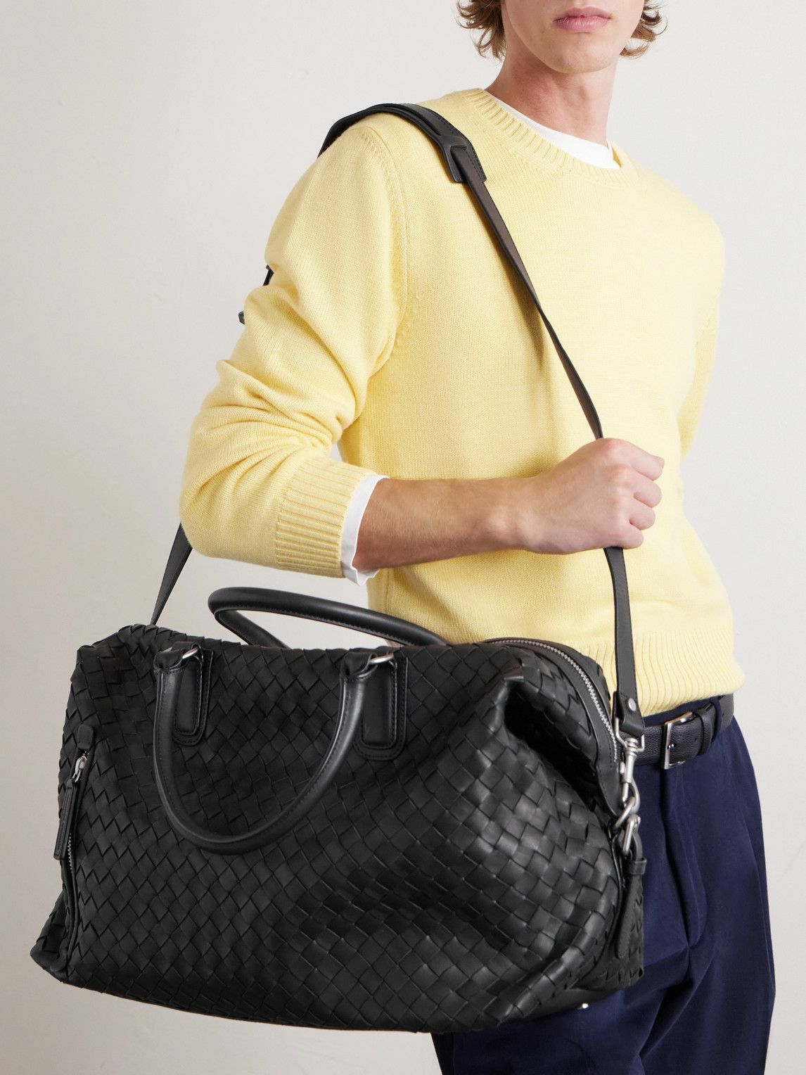 Officine Creative - Woven Leather Weekend Bag