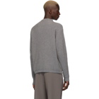 Deveaux New York Grey Cashmere Rib Turtleneck