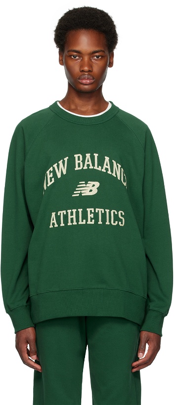 Photo: New Balance Green Athletics Varsity Sweatshirt