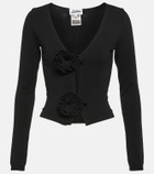 Jean Paul Gaultier Flower-appliqué cropped cardigan