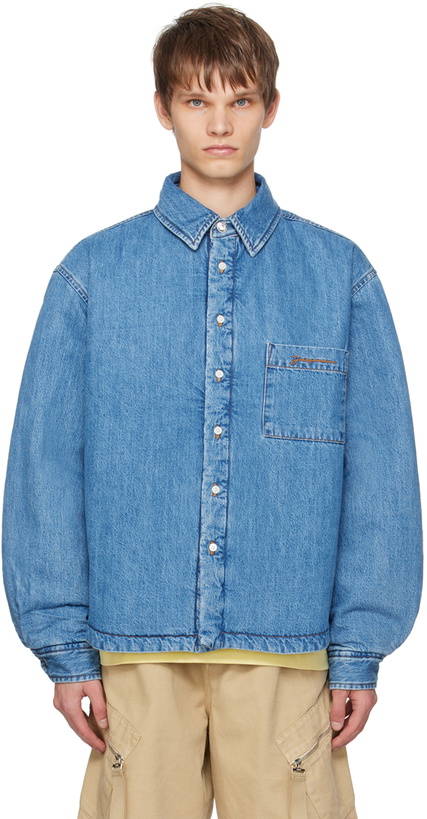 Photo: JACQUEMUS Blue Les Classiques 'La chemise Boulanger' Denim Jacket