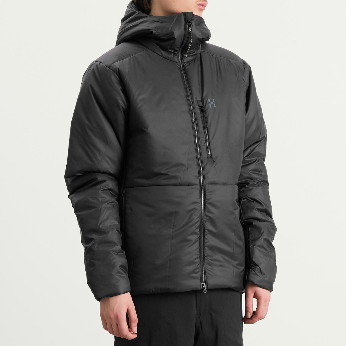 Haglöfs Men's Breeze Mimic Insulated Hooded Jacket in True Black