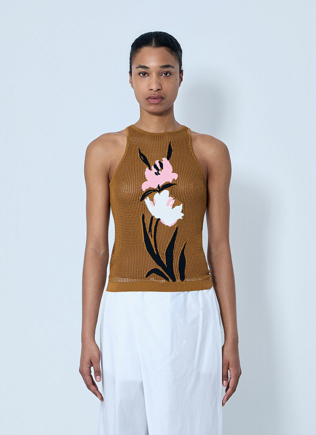 Marni Floral Intarsia Knit Top