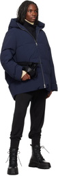 Jil Sander Navy Quilted Down Jacket