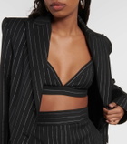 Alex Perry Pinstripe Lurex® bralette