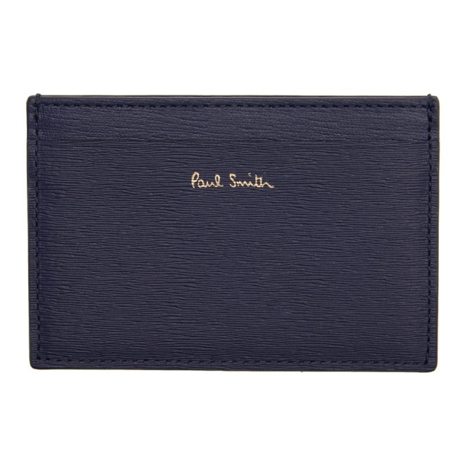 Photo: Paul Smith Navy Straw Grained Card Holder