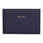 Paul Smith Navy Straw Grained Card Holder