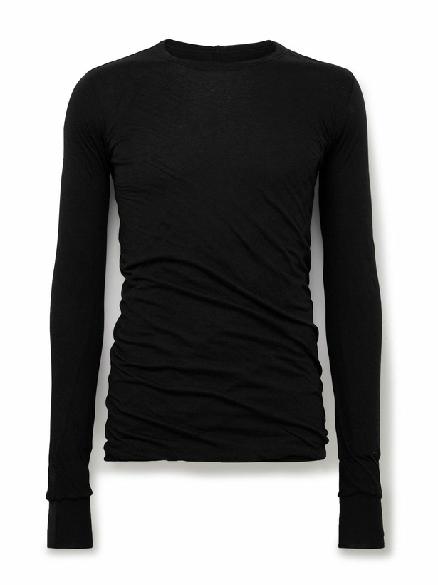 Photo: Rick Owens - Slim-Fit Unstable Organic Cotton-Jersey T-Shirt - Black